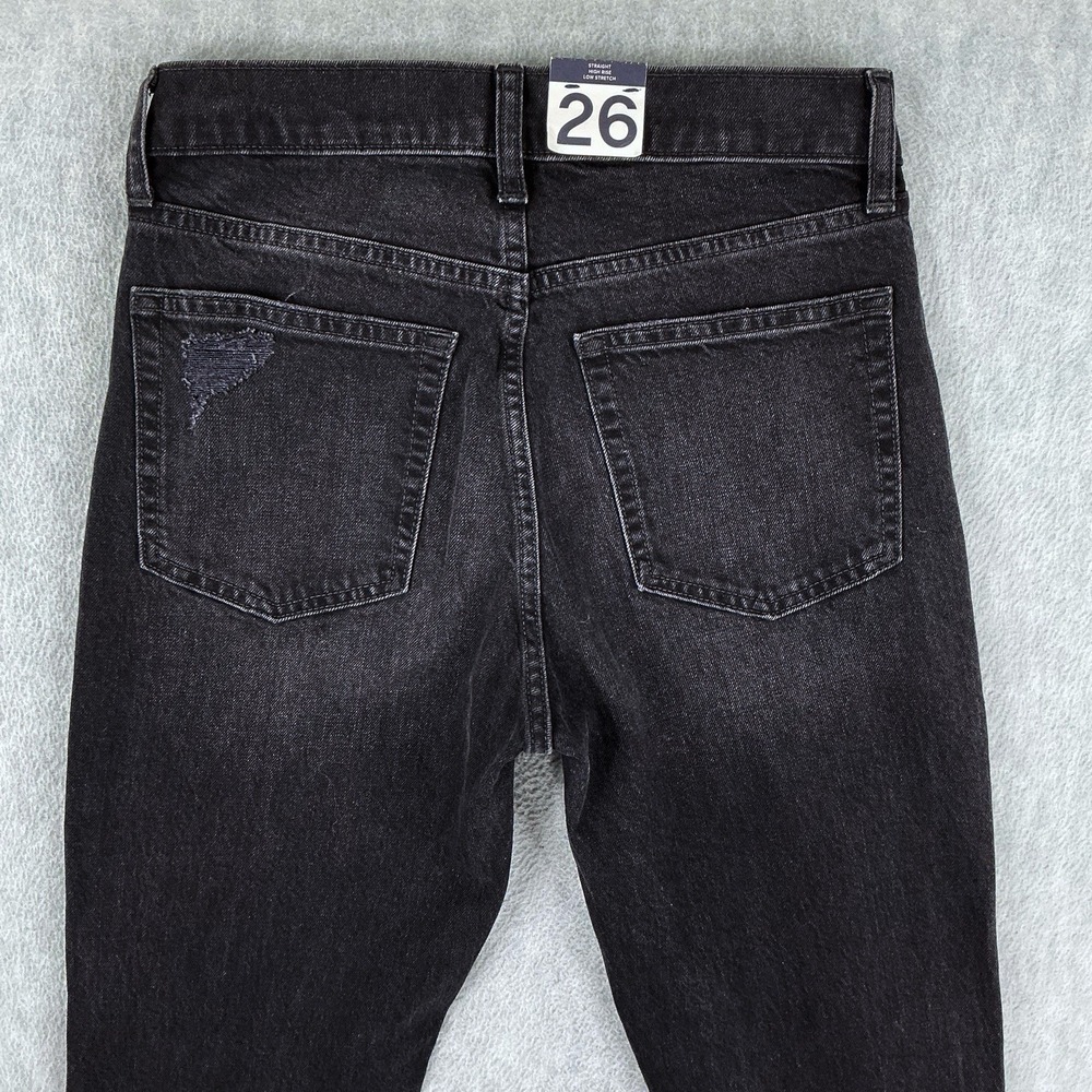 GAP Jeans Women 2/26 (ACTUAL 26x26.5) Black Cheeky Straight High Rise NWT - Picture 6 of 16